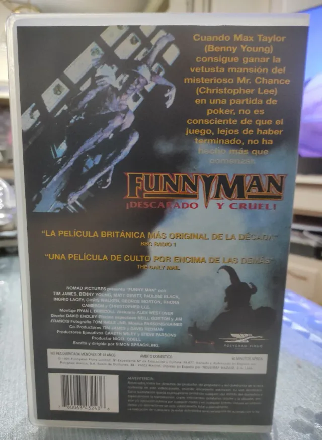Funny Man VHS Película Terror