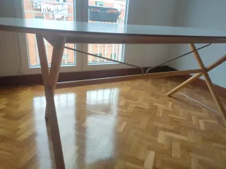 Mesa comedor rectangular madera y metal