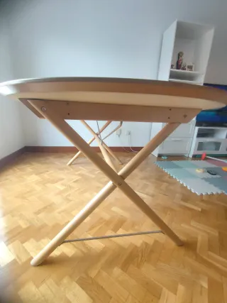 Mesa comedor rectangular madera y metal