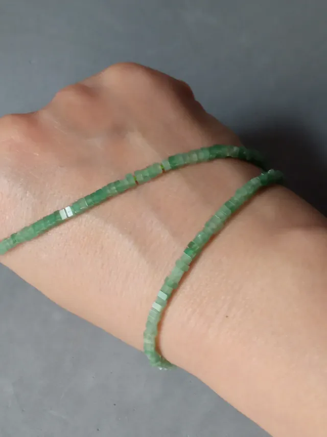 Cuentas de Aventurina Verde Facetadas verdes