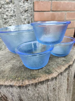 Set ciotole vetro blu