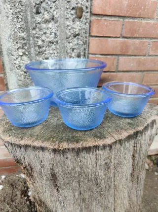 Set ciotole vetro blu