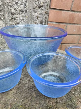 Set ciotole vetro blu