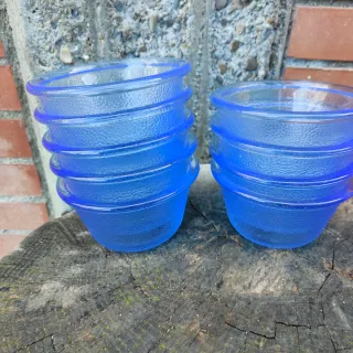 Set ciotole vetro blu