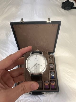 Reloj de Berger Plata y Blanco