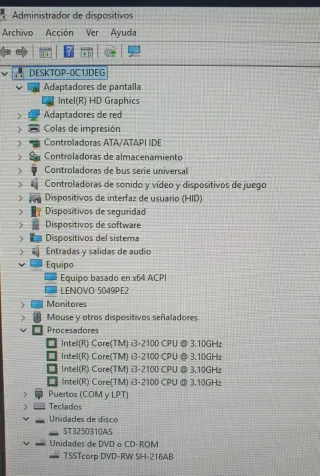 Ordenador w11 4gb. Wifi Lenovo M Series Negro