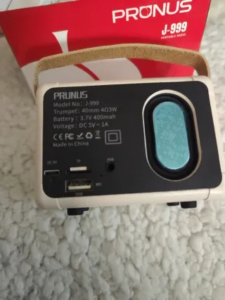 Altavoz Portátil PRUNUS J-999 Rojo