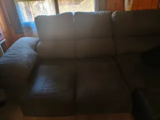 Sofá esquinero gris 5 plazas