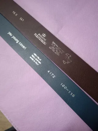 Cinture Uomo Pelle 2 Pezzi Marrone/Blu