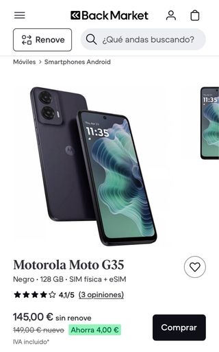 Motorola Moto G35 5G 128GB Precintado libre