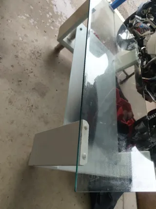 Mesa Centro Cristal y Metal