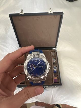 Reloj de Berger Azul y Plateado