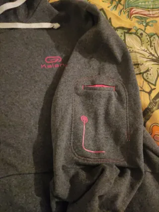 Sudadera gris y rosa Kalenji