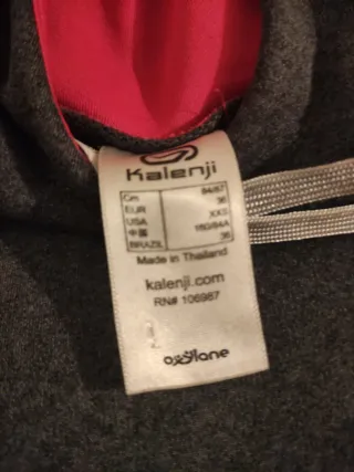 Sudadera gris y rosa Kalenji