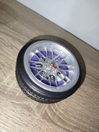 Reloj Rueda Coche Plata y Morado