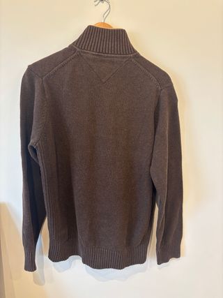 Jersey Tommy Hilfiger media cremallera marrón