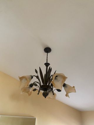 Lámparas de pared de cristal y metal