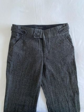Pantalones de vestir de espiga - gris oscuro
