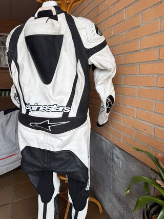 Mono de moto Alpinestars SP-1 blanco y negro