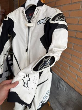 Mono de moto Alpinestars SP-1 blanco y negro