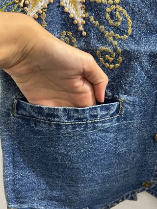 Chaleco vaquero bordado XL