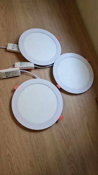 Lámparas techo LED redondas (3 unidades)