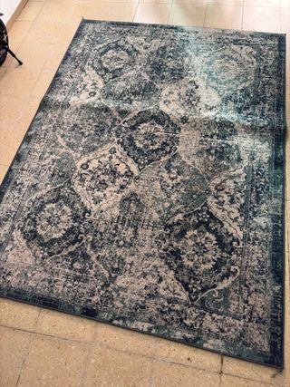 Alfombra Ikea Beige y Verde Azulado