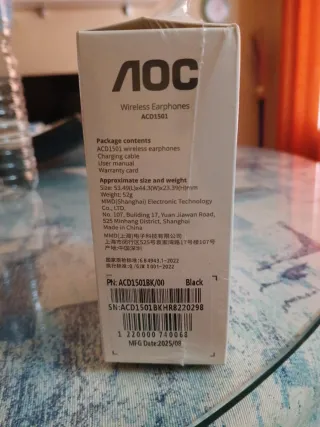 Auriculares Inalámbricos AOC Negros