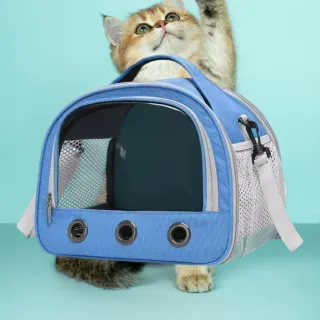 Transportín para mascotas azul