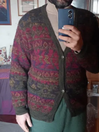 Cardigan jacquard vintage - Sevres