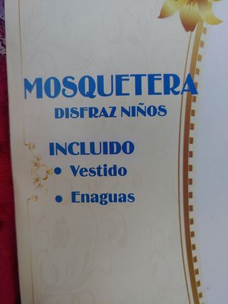 Disfraz Mosquetera Niña Talla S
