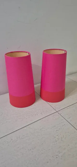 Tulipas decorativas papel rojo y fucsia