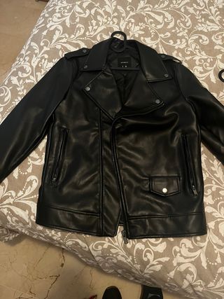 Chaqueta Biker Lefties Negra Talla S