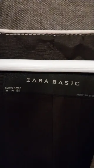 Traje Zara Chaqueta y Falda Gris Talla M