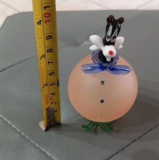 Statuina vintage Gatto Silvestro vetro di Murano