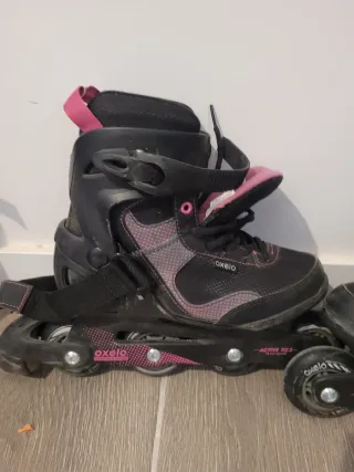 Patines en línea Oxelo negros y rosas