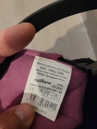 Patines en línea Oxelo negros y rosas