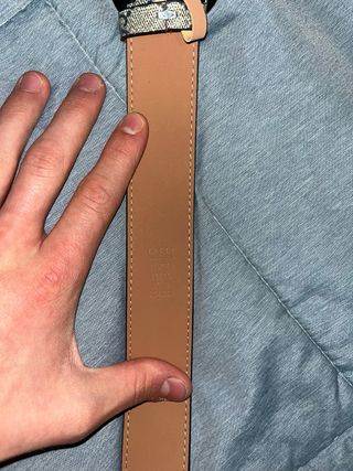 Cintura Gucci Beige/Argento GG Logo