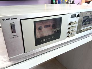 Piastra deck cassette stereo vintage Toshiba