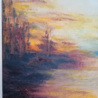 Óleo sobre lienzo, a mano @lo.fi_artsandcrafts