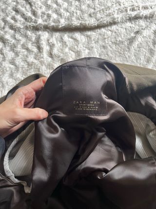 Abrigo militar Zara lana verde