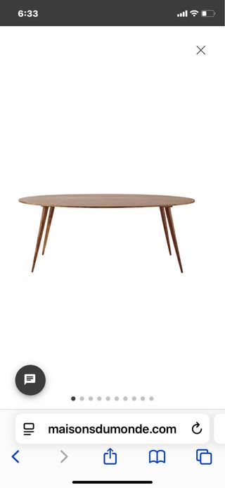 Juego comedor mesa madera y sillas madera y cuero