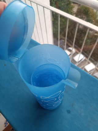 Servizio brocca bicchieri pesce azzurro