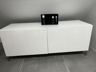 Mueble auxiliar blanco 2 puertas