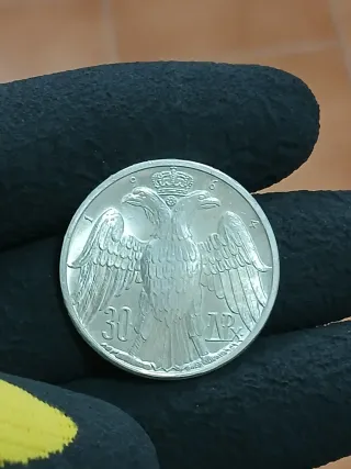 Moneda de plata 30 drachma de grecia