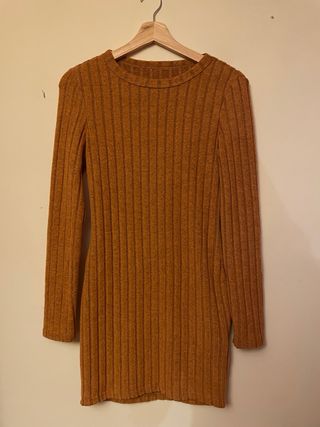 Vestido de punto manga larga