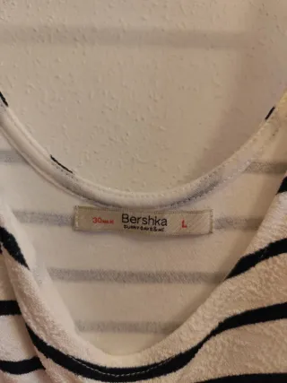 Vestido corto de rayas