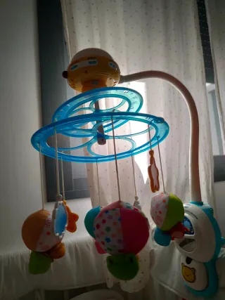 Móvil cuna bebé con luces, proyector de estrellas