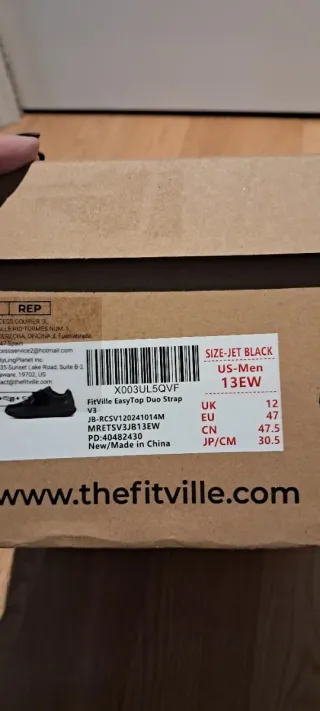Scarpe FitVille nere con velcro
