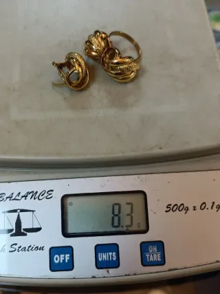 ESPECTACULAR CONJUNTO DE JOYAS PENDIENTES Y ANILLO